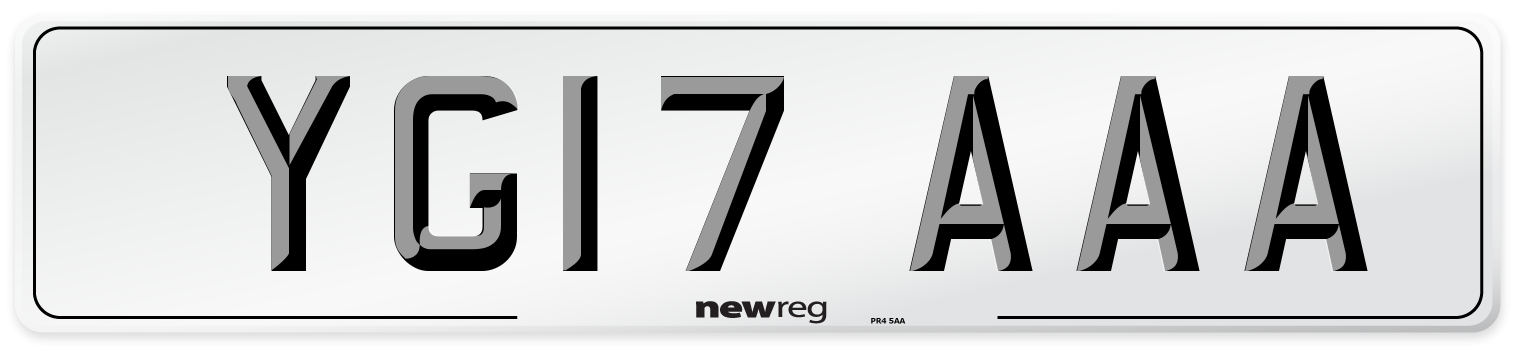 YG17 AAA Number Plate from New Reg
